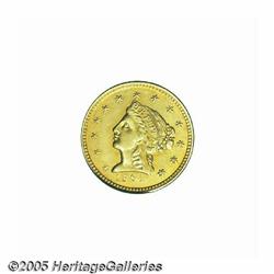 1861 $2 1/2 Clark, Gruber & Co. Quarter Eagle AU5