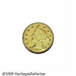 1861 $5 Clark, Gruber & Co. Five Dollar AU Detail