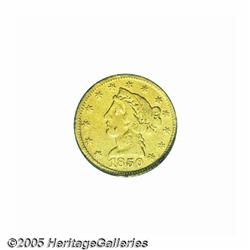 1850 $5 Moffat & Co. Five Dollar VF Details, Dama