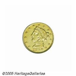 1850 $5 Moffat & Co. Five Dollar AU55 PCGS. K-7a,