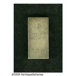 Unmarked Silver Ingot. This unmarked silver ingot