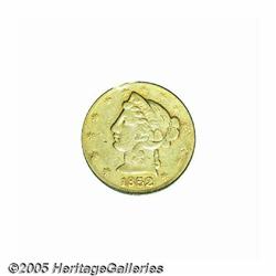 1852 $5 Wass Molitor Five Dollar, Large Head VF25