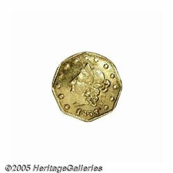 1853 50C Peacock Reverse 50 Cents, BG-302, Low R.