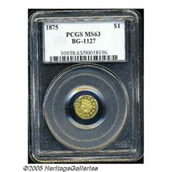 1875 $1 Indian Octagonal 1 Dollar, BG-1127, R.4, 