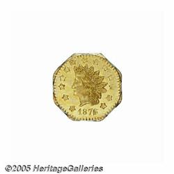 1876/5 $1 Indian Octagonal 1 Dollar, BG-1129, R.4