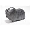 Image 1 : Carved soapstone Muskox signed in syballic and marked Baker lakes, 9" in length