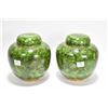 Image 1 : Pair of cloisonne lidded ginger jars, 7" in height