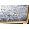Image 2 : Framed oil on canvas painting of a black and white Paris scene, artist signed, 20" X 24"