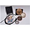 Image 1 : Selection of military collectibles including sterling silver British hallmarked cigarette case engra