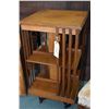 Image 1 : Antique quarter cut oak rotating four sided book shelf