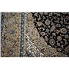 Image 2 : Brand new 100% hand made wool blend Kashan area carpet with center medallion, with black background 
