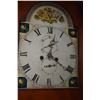Image 2 : Antique mahogany long cased clock with handpainted fruit and floral dial, Roman numerals, double tra
