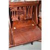 Image 2 : Antique mahogany side by side bookcase/drop front secretaire with fitted interior, bevelled mirrored