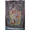 Image 1 : Brand new 100% handmade wool blend Tabriz pictorial and jewel toned area carpet with polo riders on 