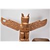 Image 2 : Hand carved 20" totem pole by artist Fred Corhill, a carved wooden bust by Marvin Baker, Squamish an