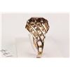 Image 2 : Ladies 10kt yellow gold and smoky quartz ring