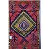 Image 2 : 100% Iranian wool Azarbijan carpet runner with triple medallion, red background, stylized blossoms a