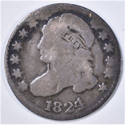 1824/2 BUST DIME, VG
