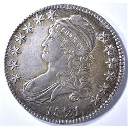 1821 BUST HALF XF/AU