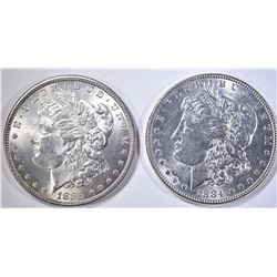 1884 CH BU & 1885 BU MORGAN DOLLARS