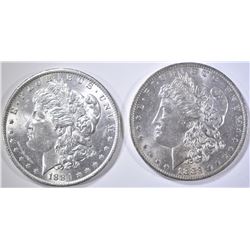 1883-O & 1884-O MORGAN DOLLARS, CH BU