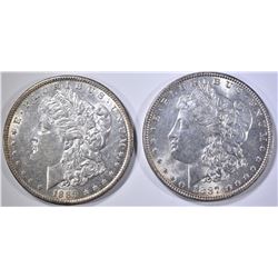 1887 CH  BU & 1889 BU MORGAN DOLLARS