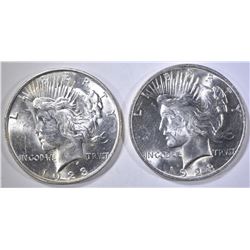 1923-P,D PEACE DOLLARS CH BU