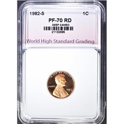 1982-S LINCOLN CENT, WHSG PERFECT GEM PF RED