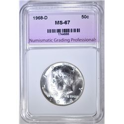 1968-D KENNEDY HALF NGP SUPERB GEM BU