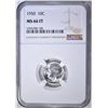 Image 1 : 1950 ROOSEVELT DIME, NGC MS-66 FT