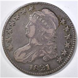 1821 BUST HALF DOLLAR, XF