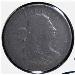 1804 HALF CENT, VG/FINE