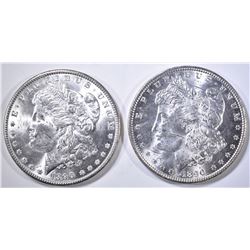 2-CH BU 1890 MORGAN DOLLARS