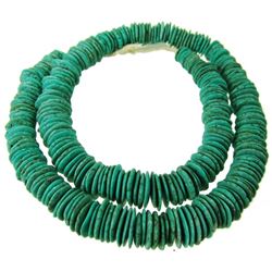 Turquoise Disc Bead Necklace