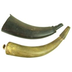 2 Antique Powder Horns