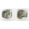 Image 1 : Navajo Sterling Chip Inlay Turquoise Watch Tips