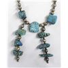Image 3 : Vintage Navajo Sterling Turquoise Nugget Necklace