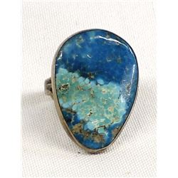 Navajo Sterling & Chrysocolla Ring, Size 11