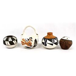 4 Pieces of Acoma Pottery Miniatures