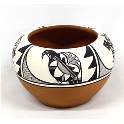 Native American Isleta Pottery Bowl by A. Edaakie