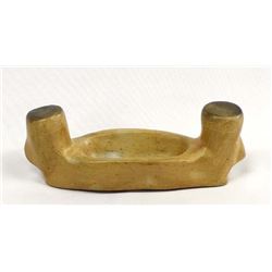 Vintage Catawba Indian Pottery Canoe by C. Harris