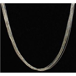 Native American Navajo Liquid Silver Necklace