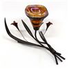 Image 1 : Metal and Glass Calla Lily Sculpture