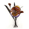 Image 2 : Metal and Glass Calla Lily Sculpture