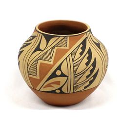 Jemez Pueblo Polychrome Pottery Jar by D. Tosa