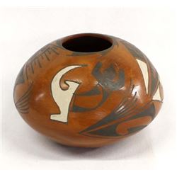 Mata Ortiz Polychrome Seed Jar by Lupe Sandoval