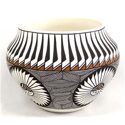 Acoma Hand Painted Ceramic Pottery Jar, M. Garcia