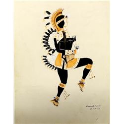 Vintage Hand Painted Drawing by Massoud.Pur var