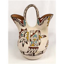 Vintage Native American Jemez Pottery Wedding Vase