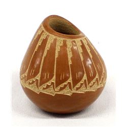 Jemez Miniature Pottery Seed Jar by G. Vigil